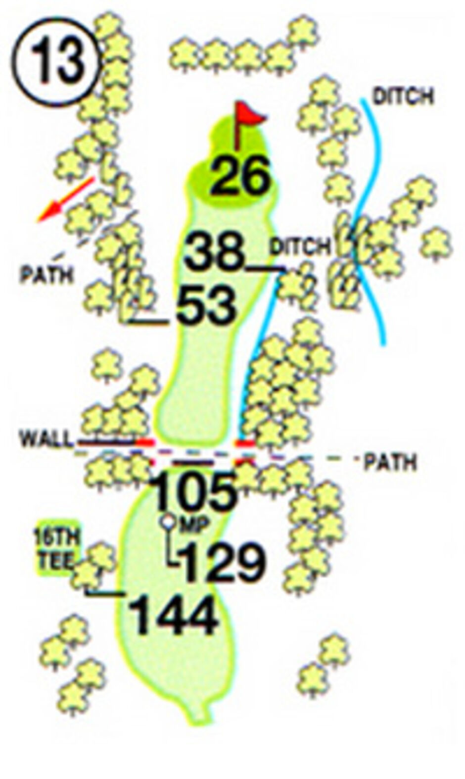 Hole 13 Map