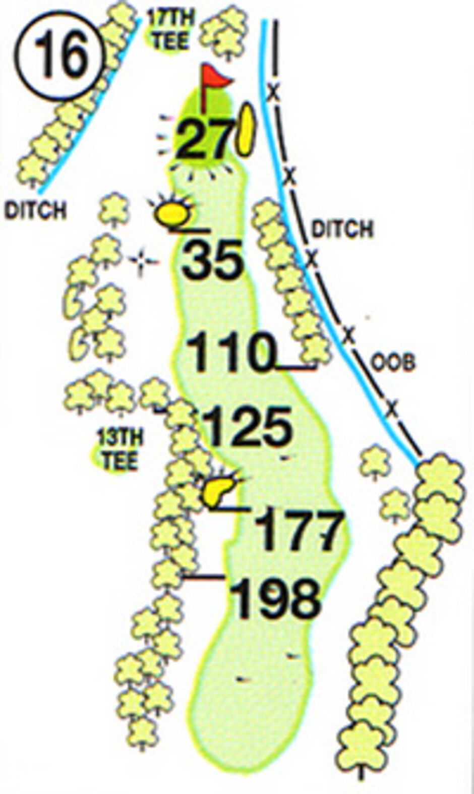 Hole 16 Map